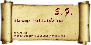 Stromp Feliciána névjegykártya